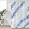 Blue Marble Shower Curtain Set with Hook 36"x78",Washable Cloth Polyester Fabric Shower+Curtain,Waterproof Bath Curtains for Bathroom,Showers,Bathtubs Decor Modern Abstract White Grey Aesthetics Art view 1