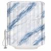 Blue Marble Shower Curtain Set with Hook 36"x78",Washable Cloth Polyester Fabric Shower+Curtain,Waterproof Bath Curtains for Bathroom,Showers,Bathtubs Decor Modern Abstract White Grey Aesthetics Art view 2