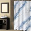 Blue Marble Shower Curtain Set with Hook 36"x78",Washable Cloth Polyester Fabric Shower+Curtain,Waterproof Bath Curtains for Bathroom,Showers,Bathtubs Decor Modern Abstract White Grey Aesthetics Art view 4