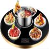 FAFACAI Round Tempered Glass Heating Turntable, 23.6-inch Electric Food Warming Tray, 30-120 Adjustable Temperature Control, Suitable for buffets, Restaurants, Parties, Family Dinners view 1