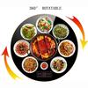 FAFACAI Round Tempered Glass Heating Turntable, 23.6-inch Electric Food Warming Tray, 30-120 Adjustable Temperature Control, Suitable for buffets, Restaurants, Parties, Family Dinners view 3