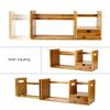 Wood Desktop Bookshelf with Drawer, Adjustable Shelf for Books, Magazines and Small Potted Plants view 4