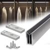 PIFUTER Square Closet Rods-Cuttable, Removable-Heavy Duty Black Wardrobe Rods and Brackets-Commercial, 12 16 18 24 28 30 60 72 In-Suitable for.Laundry.Home.Hotel.Clothing Store (Silver,15in) view 1