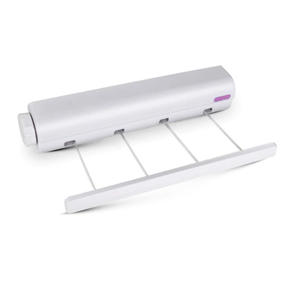 Wall Mounted 4/5 Clothes Line Retractable Laundry Hanger Indoor Outdoor Clothes Drying Rack Clothesline Clotheslines Laundry Line Washing Line Clothesline Buckle Clothes Drying Laundry Line Clothing