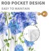 TKUYO Blue Floral Curtains, Spring Flower Butterfly Floral Farmhouse Country Kitchen Drapes Eucalyptus Leaves Blackout Window Treatments for Living Room Bedroom Cafe 2 Panel Sets, 42"x54" Inch view 4