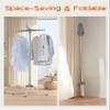 CASAMAYA Clothes Drying Rack Foldable, 59 inch Tripod Laundry Drying Rack Indoor with Rotating Clothes Rail for 27 Pieces of Clothes, Space Saving, Stainless Steel, Grey and Silver CDR001G01 view 3