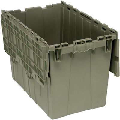 FSE 373-QDC2420-12 Distribution Containers, attached lid, heavy-duty, 23-7/8"L x 19-3/8"W x 12-1/2"H, gray, Made in USA