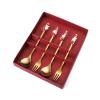 4pcs Forks And Spoons Silverware Set Stainless Steel Flatware Cutlery With Ornament For Home Kitchen Restaurant New Year Stainless Steel Spoons For Cooking view 1