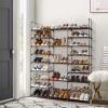 Shoe Rack Organizer, Shoe Racks for Closets,Shoes Rack, Shoe Stand, Shoe Shelf, 9 Tiers Shoe Rack Storage Organizer Shoe Shelf, Space Saving Shoe Storage Shelf for Entryway, Closet, Hallway, Black view 4