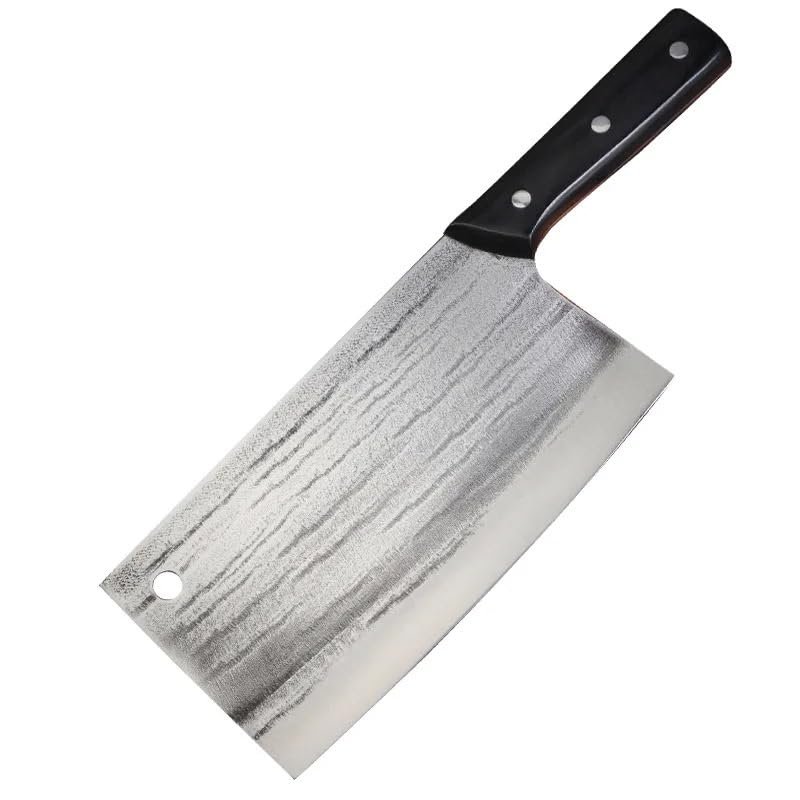 DAXXIN Meat Cleaver,Cleaver Knife, 8 Inch Handmade Forged Kitchen Santoku Knife Carbon Steel Forged Chinese Knife Meat Cleaver Chopper Kitchen Knives Chef Cooking Tools, Zengjianhong5121
