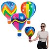 Hot Air Balloons (18") 3 Styles Multicolor Inflatable Balloons, Great Kids Party Favor, Fun Colors, Theme Party, Gift (3 Designs, 24, Pack) view 1