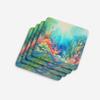 Caroline's Treasures Seaweed Foam Coasters Set of 4 Cup Coasters for Indoor Outdoor, Tabletop Protection, Anti Slip, Mouse pad Material view 4