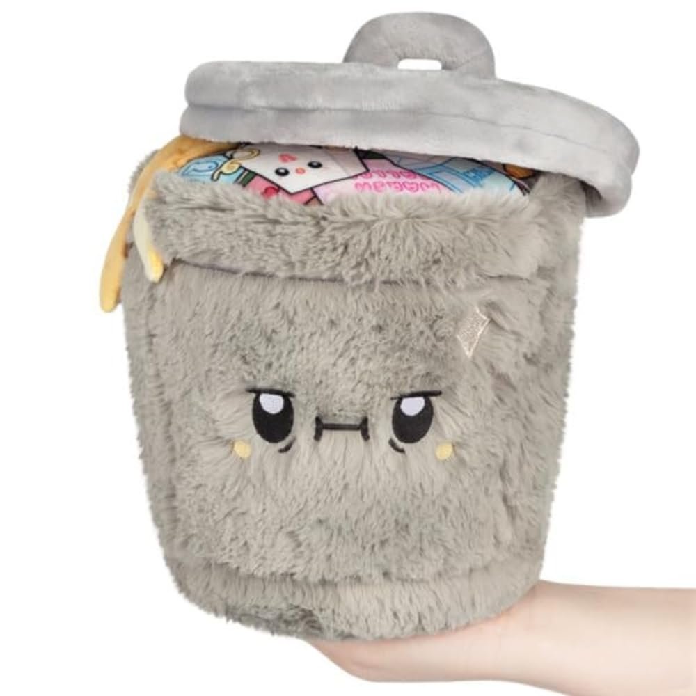 Squishable - Mini Trash Can - 10 in - Soft Toy Collectible Stuffed Animal - Flips Open