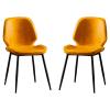 Guyifuny Modern Kitchen Chair Dining Chair Faux Leather and Black Powder Coat Finish for Living Room, Kitchen, Study, Bedroom view 1