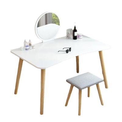 ENGENDER Makeup Vanity Simple Dressing Table with Makeup Mirror for Bedroom Mini Dressing Table Modern Small Apartment Desk Workbench Vanity Table