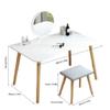 ENGENDER Makeup Vanity Simple Dressing Table with Makeup Mirror for Bedroom Mini Dressing Table Modern Small Apartment Desk Workbench Vanity Table view 2