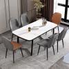 Guyifuny Dining Chair (2PCS) Dining Chair,Wear-Resistant Tech Cloth Cushion Back Chair (Sit Height 44cm),Multifunctional Wrought Iron Bracket Leisure Chair view 2