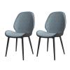 Guyifuny Dining Chair (2PCS) Dining Chair,Wear-Resistant Tech Cloth Cushion Back Chair (Sit Height 44cm),Multifunctional Wrought Iron Bracket Leisure Chair view 4