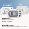 Digital Frigerator Thermometer, Waterproof Fridge and Freezer Thermometer 2 Pack, Fridge Temperature Monitor with Large LCD Screen, Stand and Magnetic Back, for Room,Kitchen-Black view 2