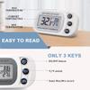 Digital Frigerator Thermometer, Waterproof Fridge and Freezer Thermometer 2 Pack, Fridge Temperature Monitor with Large LCD Screen, Stand and Magnetic Back, for Room,Kitchen-Black view 3