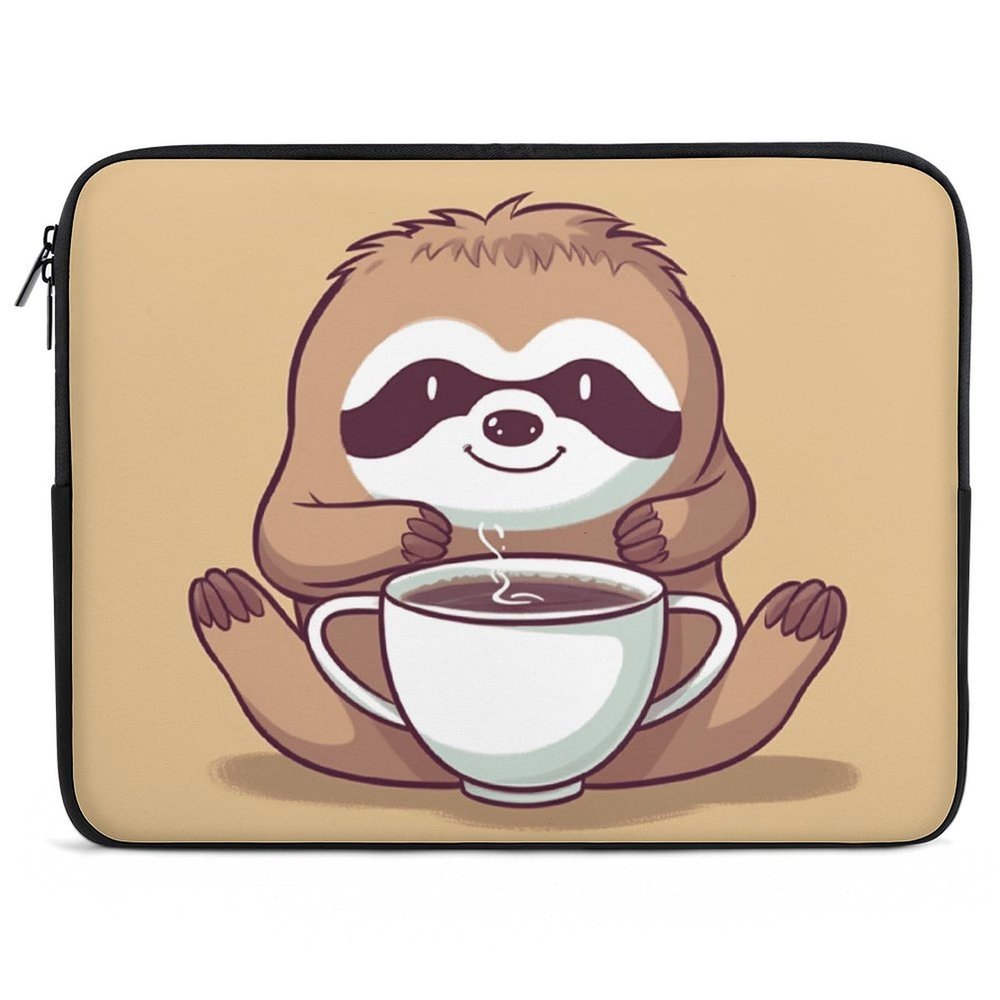 Leather Coasters for Drinks Round Drink Coasters with Holder Yoga Sloth Coffee Coasters Set of 6 Cup Mat Pad for Home Table Protective Mat Heat Resistant Coffee Cup 4"