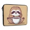 Leather Coasters for Drinks Round Drink Coasters with Holder Yoga Sloth Coffee Coasters Set of 6 Cup Mat Pad for Home Table Protective Mat Heat Resistant Coffee Cup 4" view 3