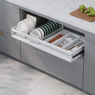 Extendable Sliding Drawer,Roll out Storage Shelf Storage for Pantry,Heavy Duty Sliding Shelf Slide Out Drawer,No Need Drill and Nailing,for Cabinets Kitchen Living Room. ( Size : 47*42*7cm/18.5*16.5*2