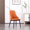 Guyifuny Set of 2 Dining Chairs, PU Leather Counter Chairs with Backrest and Padded Seat Side Chairs for Kitchen Dining Bedroom Living Room view 2