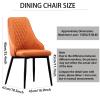 Guyifuny Set of 2 Dining Chairs, PU Leather Counter Chairs with Backrest and Padded Seat Side Chairs for Kitchen Dining Bedroom Living Room view 3
