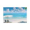 Beach Sunset Ocean Waves Table Placemats Set of 6, 12x18 Inch Placemats for Holiday Banquet Kitchen Table Decor,Machine Washable view 1