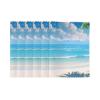 Beach Sunset Ocean Waves Table Placemats Set of 6, 12x18 Inch Placemats for Holiday Banquet Kitchen Table Decor,Machine Washable view 2
