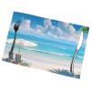 Beach Sunset Ocean Waves Table Placemats Set of 6, 12x18 Inch Placemats for Holiday Banquet Kitchen Table Decor,Machine Washable view 3