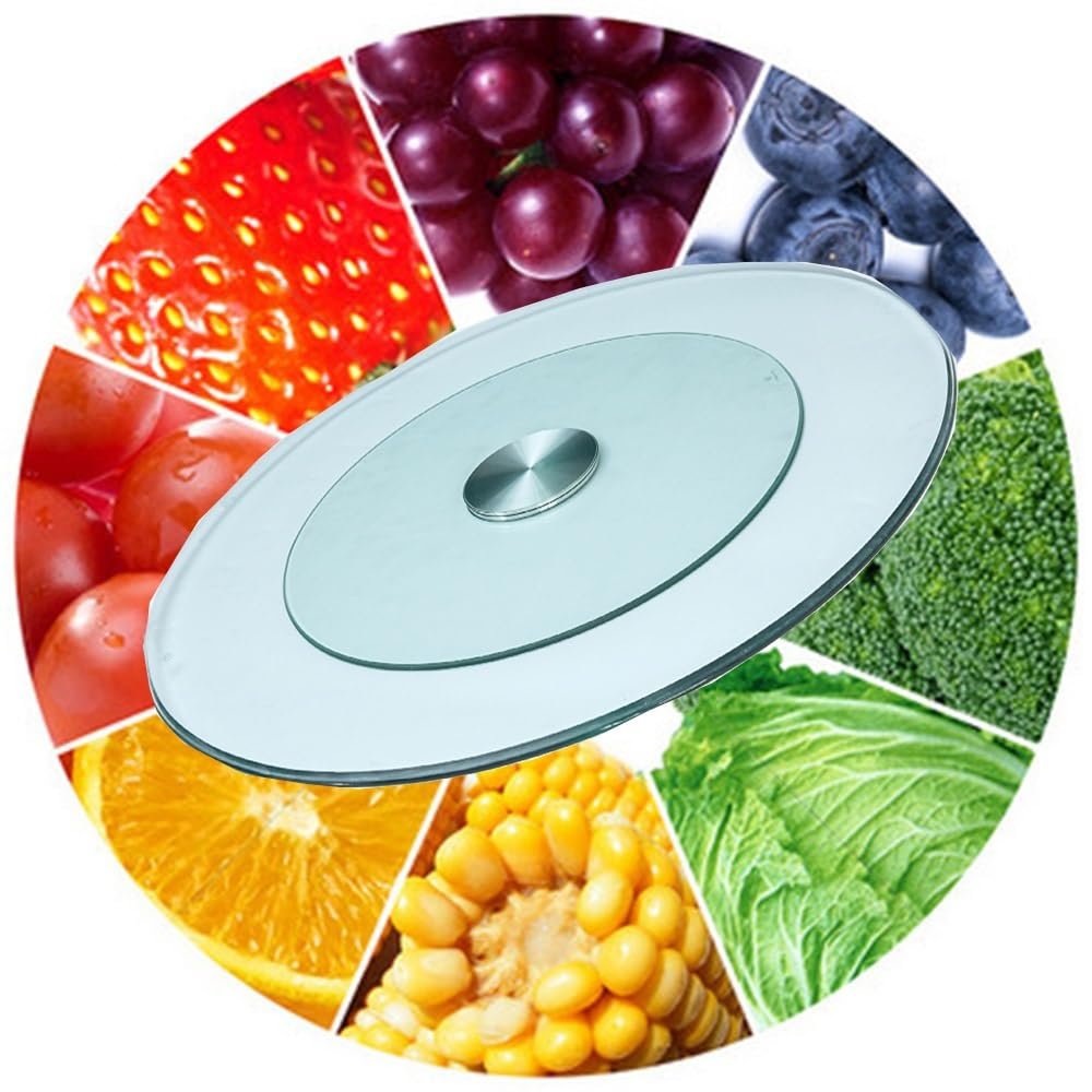 ZYXQQJ Large Lazy Susan for Dining Table 36 Inches Glass Turntable Rotating Countertop Serving Tray, Smooth Swivel/Silent/not Easy to Dump (Size : 90cm/36)