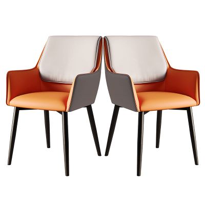 Guyifuny Set of 2 PU Leather Dining Chair, Kitchen Counter Chairs with Backrest and Padded Seat for Kitchen Dining Bedroom Living Room Side Chairs