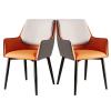 Guyifuny Set of 2 PU Leather Dining Chair, Kitchen Counter Chairs with Backrest and Padded Seat for Kitchen Dining Bedroom Living Room Side Chairs view 1