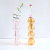 ECYC Ltd Cute Bubble Glass Vase, Clear Glass Flower Vase Hydroponic Glass Vase Bud Vases Small Glass Floral Vases for Flower Arrangements, Wedding Centerpieces, Office, Home Dcor, 2.36" x 8.66" view 4