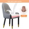 Guyifuny Faux Leather Dining Chairs, Kitchen & Dining Room Chairs with Backrest and Metal Legs, Comfortable Upholstered Seat Chairs view 4