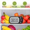 Digital Frigerator Thermometer 4 Pack, Waterproof Fridge and Freezer Thermometer, Fridge Temperature Monitor with Large LCD Screen, Stand and Magnetic Back, for Room,Kitchen(White) view 2