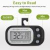 Digital Frigerator Thermometer 4 Pack, Waterproof Fridge and Freezer Thermometer, Fridge Temperature Monitor with Large LCD Screen, Stand and Magnetic Back, for Room,Kitchen(White) view 3
