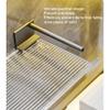 CTPCRTYK Bathroom Shelf No Punching Shower Caddy Floating Shelves Acrylic Wall-Mountedrror Front Cosmetic Skin Product Organizer Rack Shower Accessories Spice Rack Kitchen Shelves, 50Cm, Gold, 52687 view 4