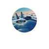 Aircraft Fighter Jets Absorbent Drink Coasters Diatomaceous Round Coaster 4 Inch Reusable Cup Coasters Set 1pc/2pc/4pc/6pc view 1