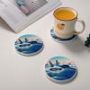 Aircraft Fighter Jets Absorbent Drink Coasters Diatomaceous Round Coaster 4 Inch Reusable Cup Coasters Set 1pc/2pc/4pc/6pc view 2