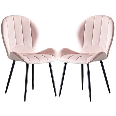Guyifuny Kitchen Dining Chair, 2 Piece Kitchen Counter Chairs Fleece Upholstered Counter Lounge Living Room Corner Chair for Kitchen Dining Bedroom Living Room