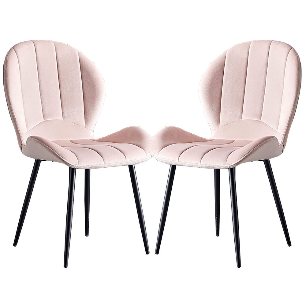 Guyifuny Kitchen Dining Chair, 2 Piece Kitchen Counter Chairs Fleece Upholstered Counter Lounge Living Room Corner Chair for Kitchen Dining Bedroom Living Room