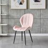 Guyifuny Kitchen Dining Chair, 2 Piece Kitchen Counter Chairs Fleece Upholstered Counter Lounge Living Room Corner Chair for Kitchen Dining Bedroom Living Room view 2