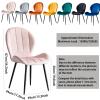 Guyifuny Kitchen Dining Chair, 2 Piece Kitchen Counter Chairs Fleece Upholstered Counter Lounge Living Room Corner Chair for Kitchen Dining Bedroom Living Room view 3