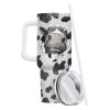 34HD Funny Cow Print Tumbler 40oz with Handle and Straw - Not Today Heifer Glitter Cow Face Insulated Travel Mug, Cute Humorous Gift for Women Mom Friend Farmhouse Lover Birthday view 3