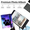 DIGTIALL Dog Paw Print Small Photo Album 5x7 inch PU Leather Cover Photo Albums with Elastic Band 120 Photos Inner Transparent Pockets Design for Family Anniversary Wedding Baby Pets view 2