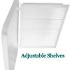 Suwopmvy 16x24 Inch Medicine Cabinet,White Farmhouse Bathroom Medicine Cabinet with Mirror and Adjustable Shelves,Wall Mirror with Storage for Bathroom (White) view 4