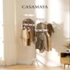 CASAMAYA Clothes Drying Rack Foldable, 70.9 inch Tripod Drying Rack for 35 Pieces of Clothes, with Height-Adjustable Rotatable Clothes Rails, Space Saving, Stainless Steel, White and Silver CDR005W01 view 4